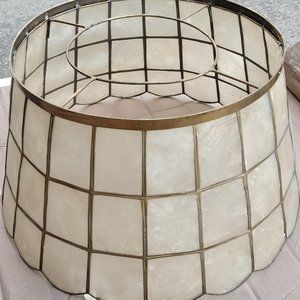 Stunning vintage capiz shell shade